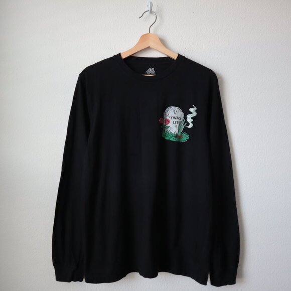 Cabin 7 'Twas Lit Zombie Hand Long Sleeve Tee | L - Picture 2 of 4